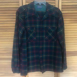 Vintage Pendelton Wool Plaid Flannel shirt L